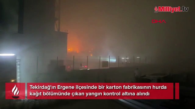 Tekirdağ'da fabrika yangını kontrol altında: Soğutma çalışmaları sürüyor