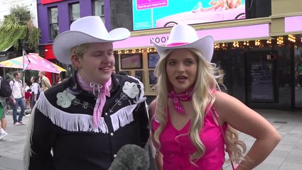 London’s Leicester Square packed as cinema fans celebrate ‘Barbenheimer’ release