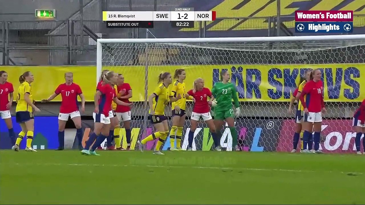 Sweden vs Norway Highlights Women's International Football Friendly