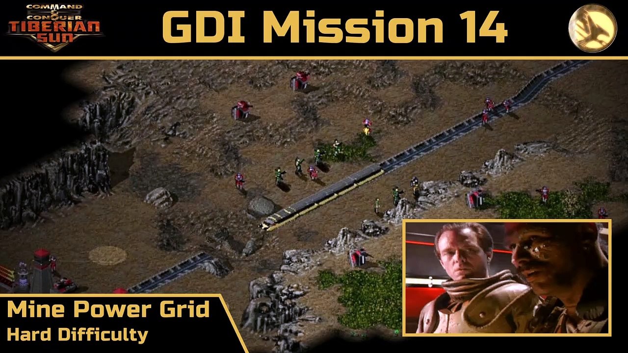 How to Beat C&C Tiberian Sun GDI Mission 14: Mine Power Grid - Hard - HD