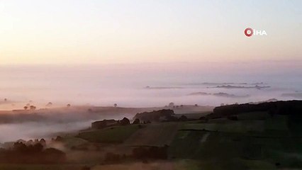 Sakarya'da sis manzarası mest etti