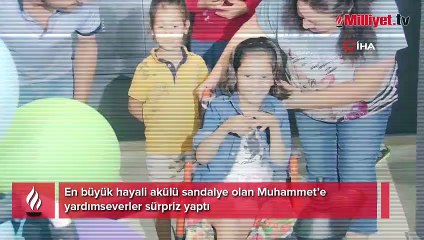En büyük hayali akülü sandalye olan Muhammet’e yardımseverler sürpriz yaptı