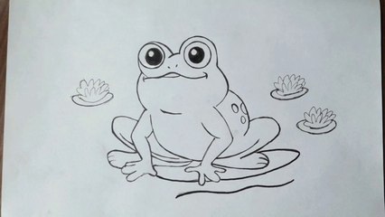 How to draw a frog easy step by step