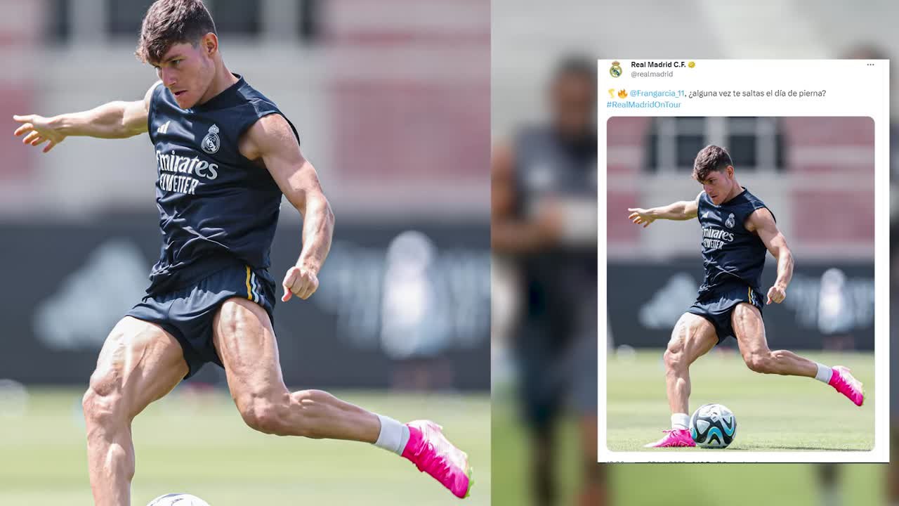 La foto del estado físico de Fran García que ha publicado el Madrid y ha generado todo tipo de comentarios