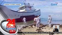 Sumadsad na fishing vessel, binabantayan sa posibleng pagtagas ng langis | 24 Oras Weekend