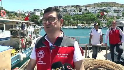 Bodrum'da hayalet ağ temizliği yapıldı