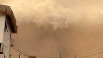 Una tormenta de arena provoca daños materiales en México