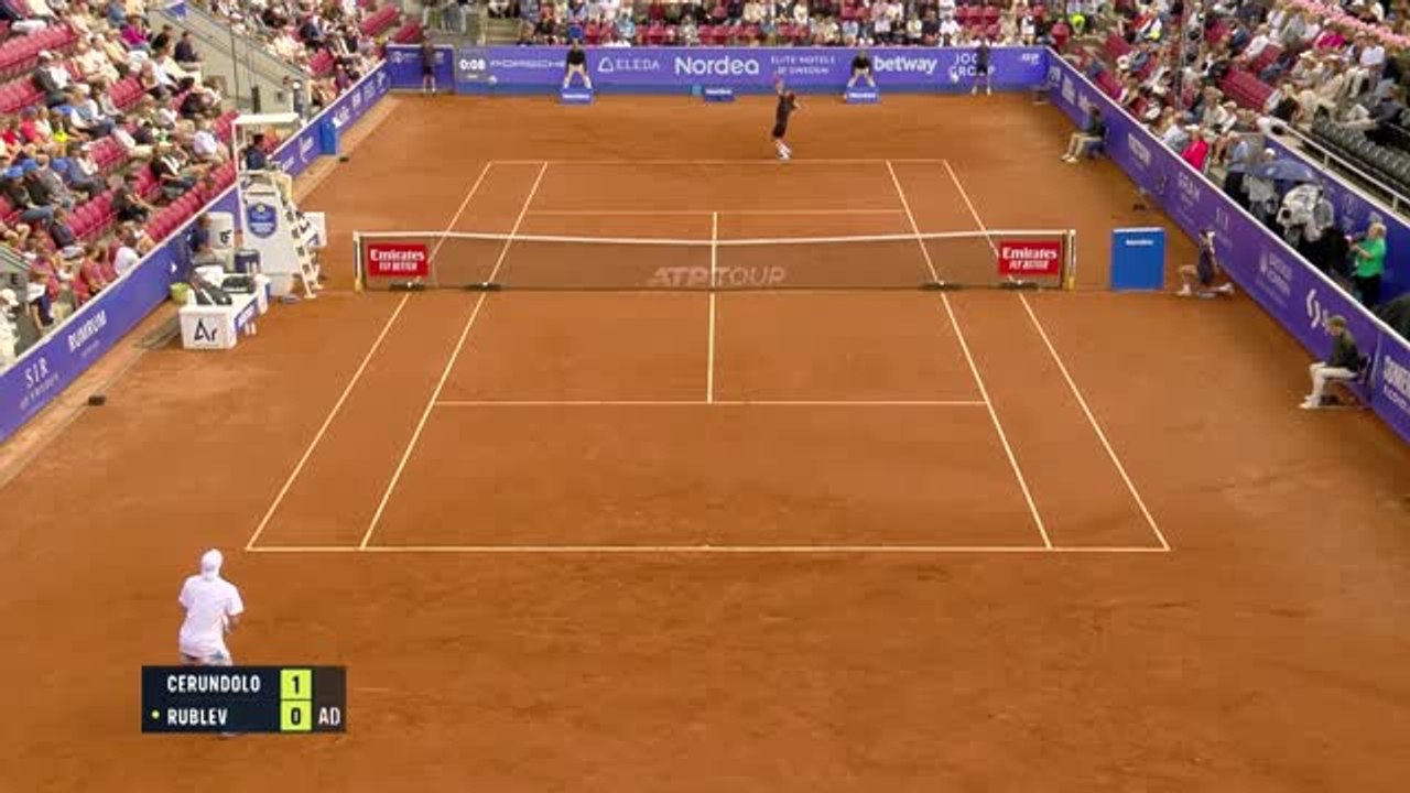 Highlights: Rublev gewinnt Bastad-Halbfinale