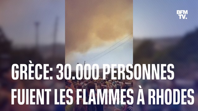 Incendies en Grèce: 30.000 personnes fuient les flammes sur l'île de Rhodes