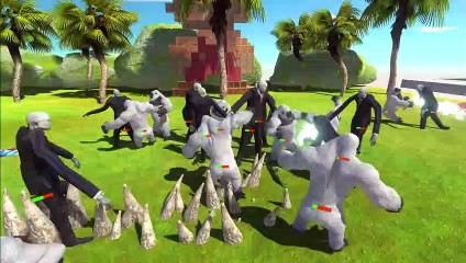 White Monster War - White Kaiju Team VS Dark Kaiju Team - Animal Revolt Battle Simulator