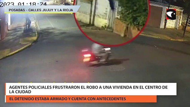 Agentes policiales frustraron el robo a una vivienda en el centro de la ciudad