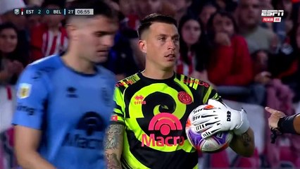 A instancias del VAR llegó el gol de Méndez y el Pincha golea a Belgrano 3 a 0