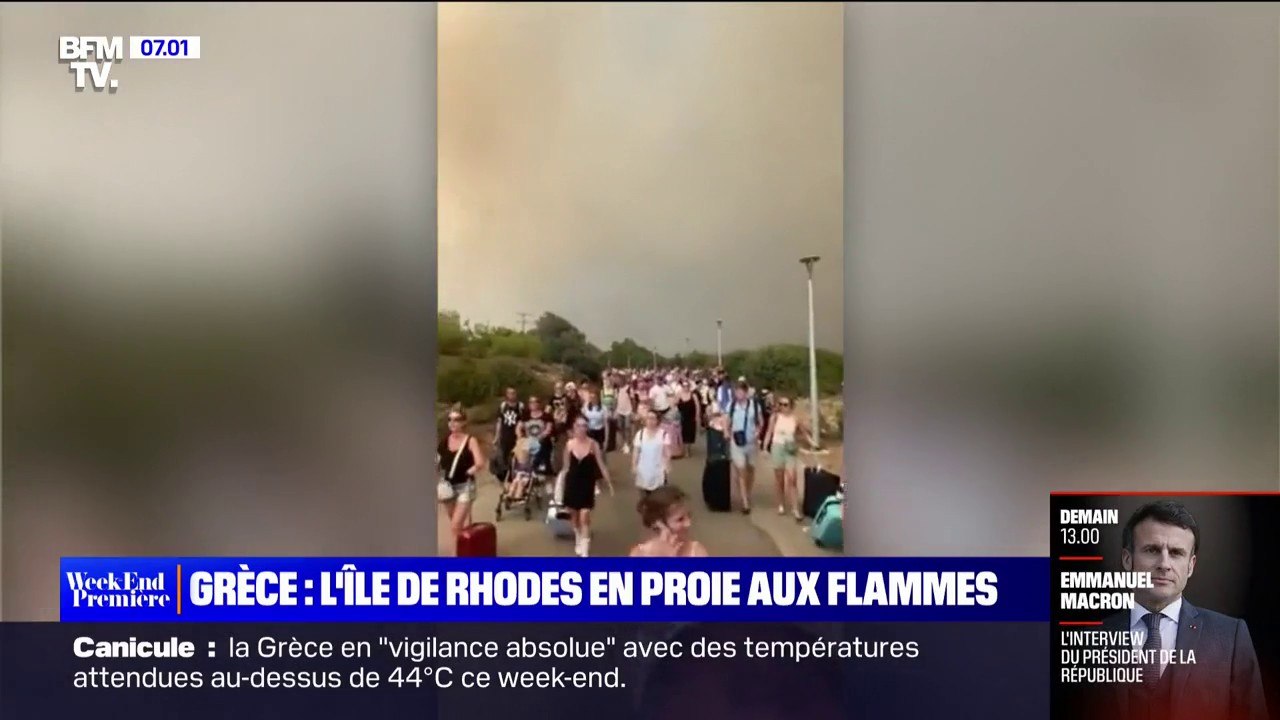 Grèce: 30.000 personnes évacuées de l'île de Rhodes pour échapper à un incendie