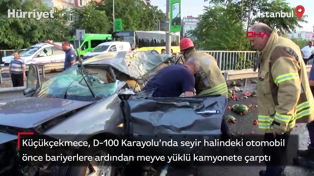 Küçükçekmece, D-100 Karayolu'nda feci kaza: 2 ölü