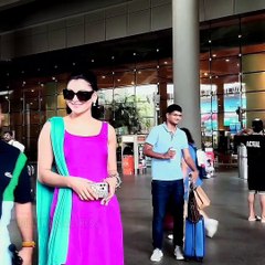 Urvashi Rautela Stuns in Pink and Zebra Print Outfit at the Airport