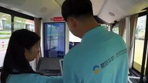 Des bus sans conducteur présentés au village des Jeux d'été des universités mondiales de la FISU en Chine