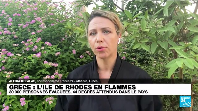 Incendies en Grèce : Découvrez les images impressionnantes de l'évacuation de plus de 2.000 personnes de l'île de Rhodes - 30.000 autres mises à l'abri dans des gymnases ou des écoles