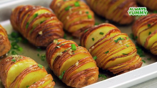 HASSELBACK POTATOES. Best Easy BAKED POTATOES. Recipe by Always Yummy
