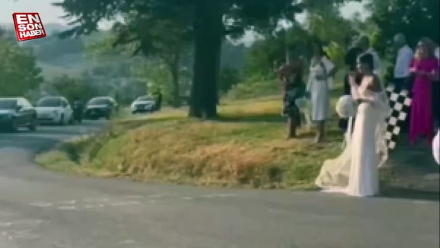 Düğüne havalı giriş yapmak istedi: Damat hastanelik oldu