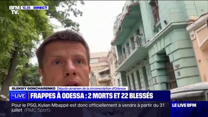 Video herunterladen: Frappes sur Odessa: le député ukrainien Oleksiy Goncharenko montre les dégâts dans la ville