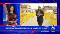 SMP: Detienen a delincuente que robó celular a joven en puente Cayetano Heredia