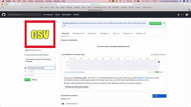 How to USE Github on a Computer - Edit Your Profile | Tutorial 4