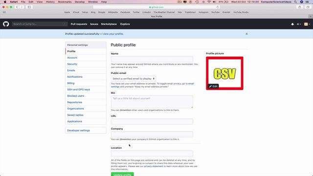 How to USE Github on a Computer - Change Your Profile Avatar | Tutorial 2