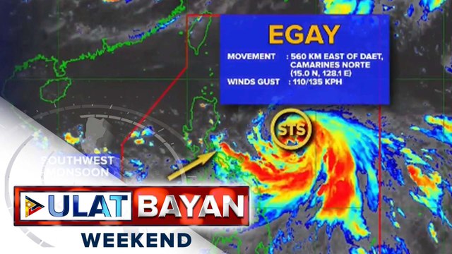 TCWS No. 1, nakataas sa ilang lugar sa pitong lalawigan ng bansa dahil sa Bagyong #EgayPH