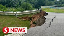 Twenty-five metre stretch of road collapses in Iskandar Puteri