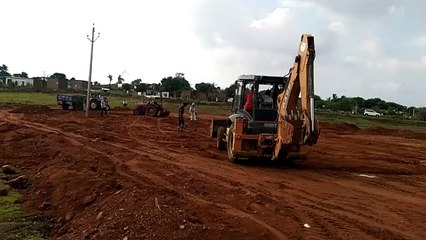 Preparations are going on from the helipad site to the meeting place