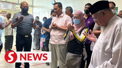Friends and supporters of Salahuddin seen gathering at hospital