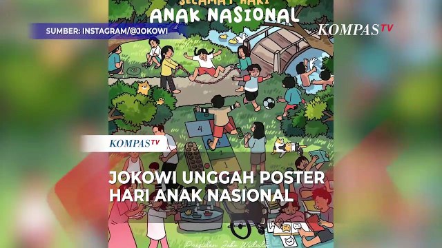 Jokowi Unggah Poster Hari Anak Nasional, Ada Nahyan hingga Nostalgia Permainan Tradisional