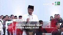 Momen Gibran Tersenyum Saat Disapa Oleh Presiden Jokowi di Harlah ke-25 PKB