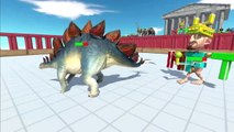 Stegosaurus VS Animals and Humans with HP Bar - Animal Revolt Battle Simulator