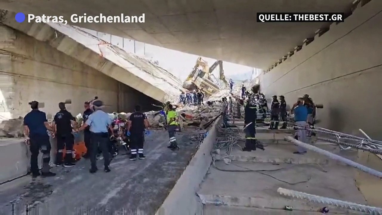 Brücke in Griechenland stürzt ein – ein Toter mehrere Verletzte