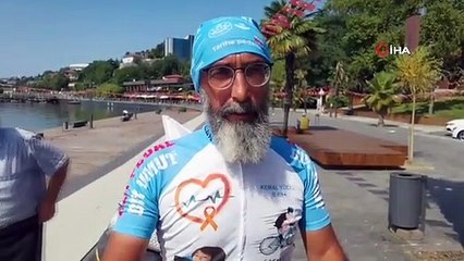 Kök hücre nakli bekleyen çocuklara umut olabilmek için pedal çeviriyor
