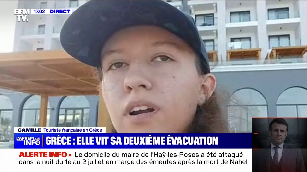 Incendies en Grèce: "On a dû longer les plages sud en marchant avec les valises", raconte Camille, en vacances à Rhodes