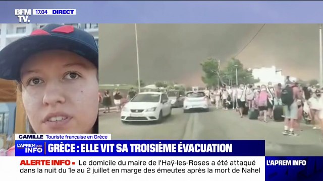 Incendies en Grèce: Les gens étaient tous en panique , raconte Camille, évacuée de l'île de Rhodes