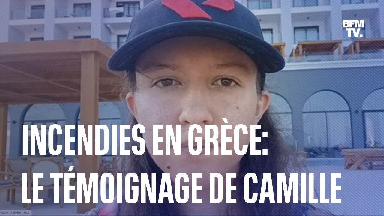 Incendies en Grèce: le témoignage de Camille, touriste française évacuée de l'île de Rhodes