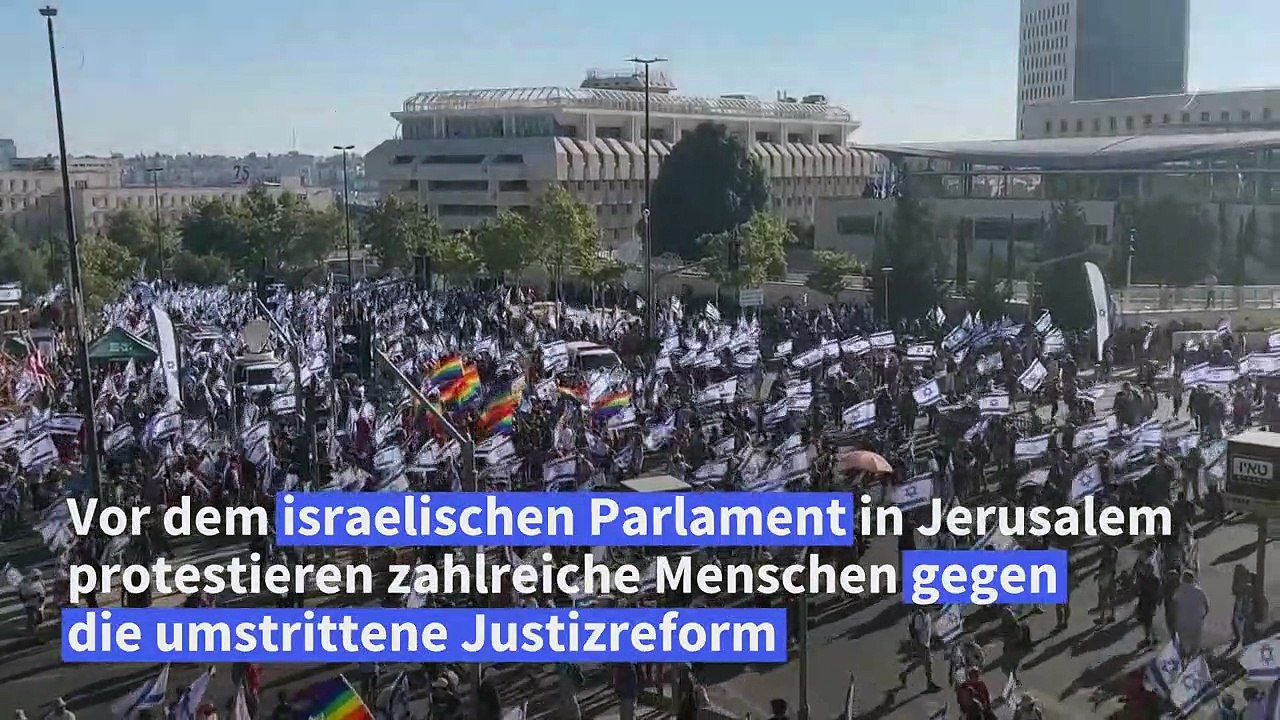 Israel: Protest gegen Justizreform vor dem Parlament