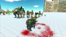 1 VS 1 - Ranged Team VS All Dinosaurs With HP Bar   Animal Revolt Battle Simulator