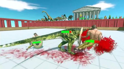 2 Humans VS 1 Dinosaurs - ARBS TV   Animal Revolt Battle Simulator
