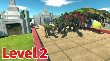 5 Levels of T Rex VS All Aquatics - Animal Revolt Battle Simulator