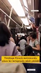 Moments effrayants dans le métro d'Istanbul ! Une arme à feu a été pointée sur la personne avec qui il se disputait