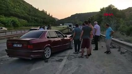 Conducteur ivre a percuté le tracteur à Gemlik： 1 blessé