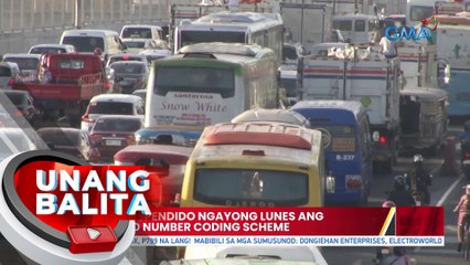 MMDA: Suspendido ngayong Lunes ang expanded number coding scheme | UB