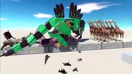 Sky Bridg   Run Through Animals BODY BLOCK - Animal Revolt Battle Simulator