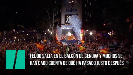 Feijóo salta en el balcón de Génova y muchos se han dado cuenta de qué ha pasado justo después