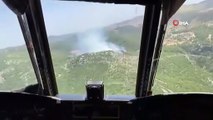 Milas'ta orman yangını, ekipler havadan ve karadan müdahale ediyor