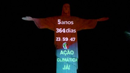 Christ the Redeemer lights up with climate clock